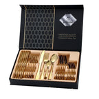 24-Piece Stainless Steel Cutlery Set - Steak Knife Gift Box