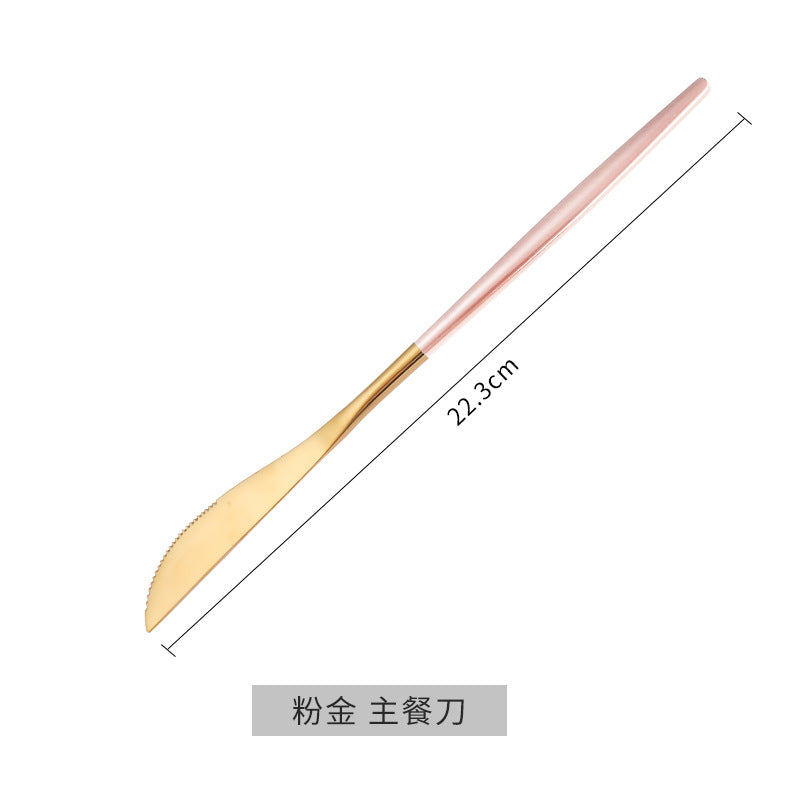 Emerald Gold Cutlery Set - Steak Knife Fork Spoon Chopsticks