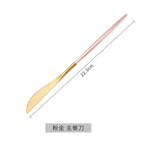 Emerald Gold Cutlery Set - Steak Knife Fork Spoon Chopsticks