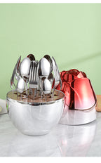 24-Piece Cutlery Set - Luxury Stainless Steel Utensils