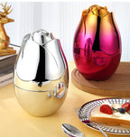 Rose Gold Egg Cutlery Set - 12/24pc Stainless Steel Utensils
