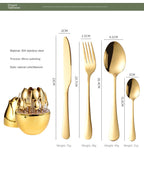 24-Piece Cutlery Set - Luxury Stainless Steel Utensils
