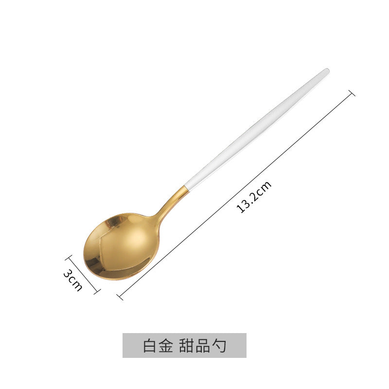 Emerald Gold Cutlery Set - Steak Knife Fork Spoon Chopsticks