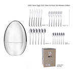 Golden Egg Cutlery Set - 24-Piece Stainless Steel Utensils