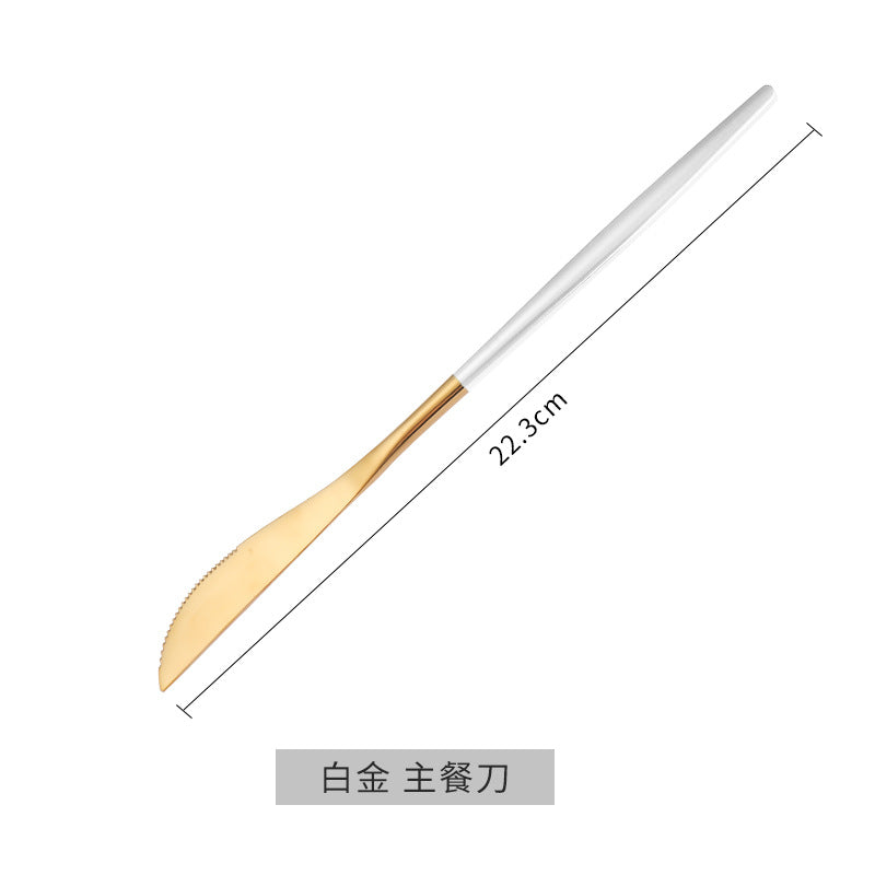 Emerald Gold Cutlery Set - Steak Knife Fork Spoon Chopsticks