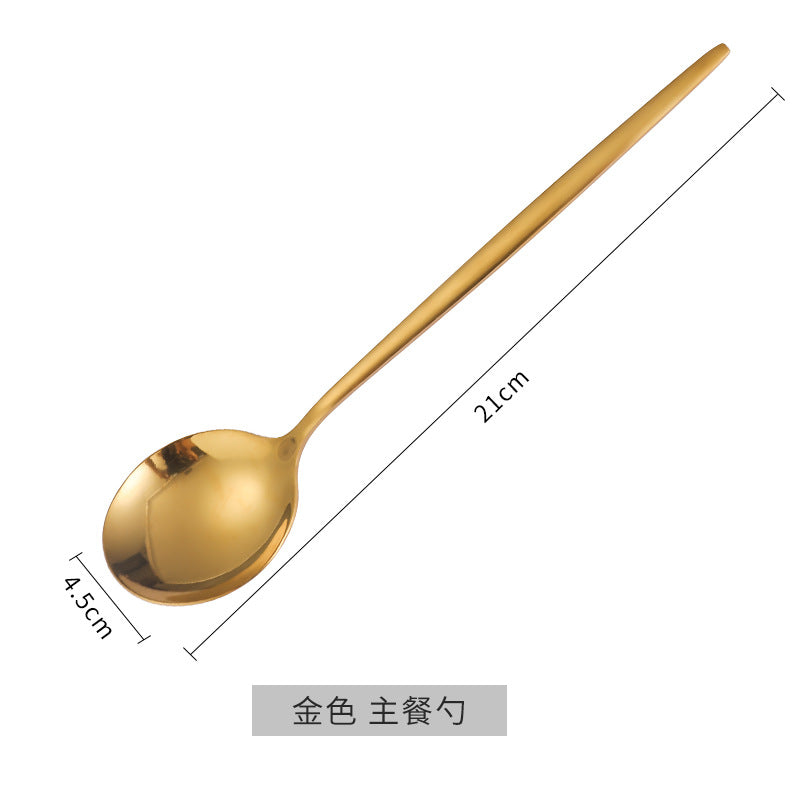 Emerald Gold Cutlery Set - Steak Knife Fork Spoon Chopsticks