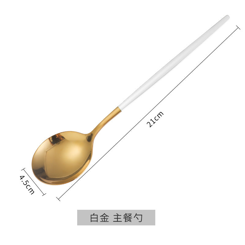 Emerald Gold Cutlery Set - Steak Knife Fork Spoon Chopsticks