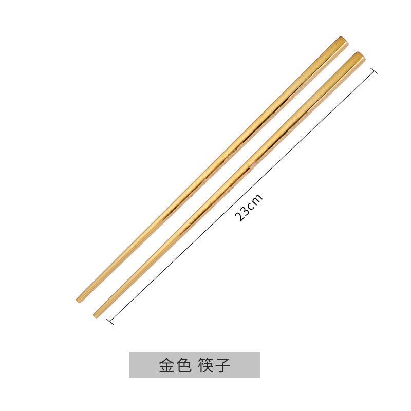 Emerald Gold Cutlery Set - Steak Knife Fork Spoon Chopsticks