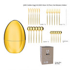 Golden Egg Cutlery Set - 24-Piece Stainless Steel Utensils