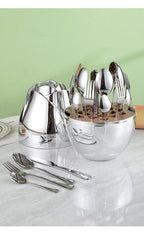 24-Piece Cutlery Set - Luxury Stainless Steel Utensils