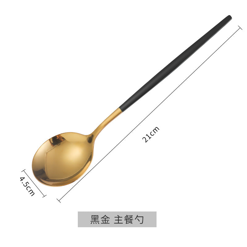 Emerald Gold Cutlery Set - Steak Knife Fork Spoon Chopsticks