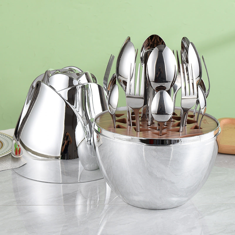 24-Piece Cutlery Set - Luxury Stainless Steel Utensils