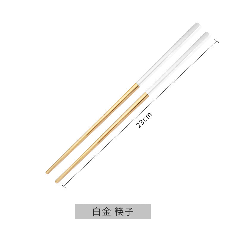 Emerald Gold Cutlery Set - Steak Knife Fork Spoon Chopsticks