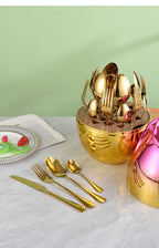 24-Piece Cutlery Set - Luxury Stainless Steel Utensils