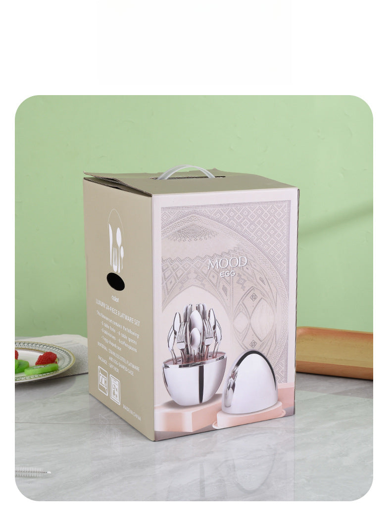 24-Piece Cutlery Set - Luxury Stainless Steel Utensils