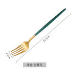 Emerald Gold Cutlery Set - Steak Knife Fork Spoon Chopsticks