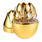 24-Piece Cutlery Set - Luxury Stainless Steel Utensils