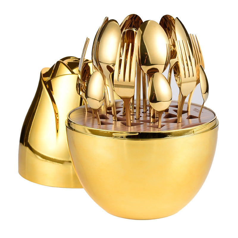 24-Piece Cutlery Set - Luxury Stainless Steel Utensils