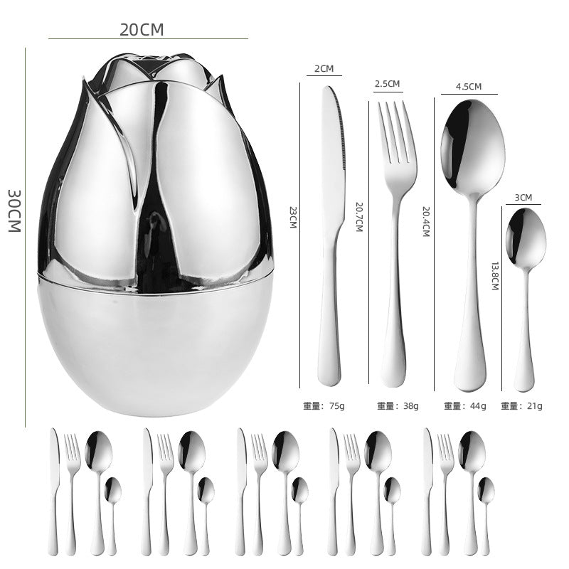 24-Piece Cutlery Set - Luxury Stainless Steel Utensils