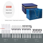 Golden Egg Cutlery Set - 24-Piece Stainless Steel Utensils