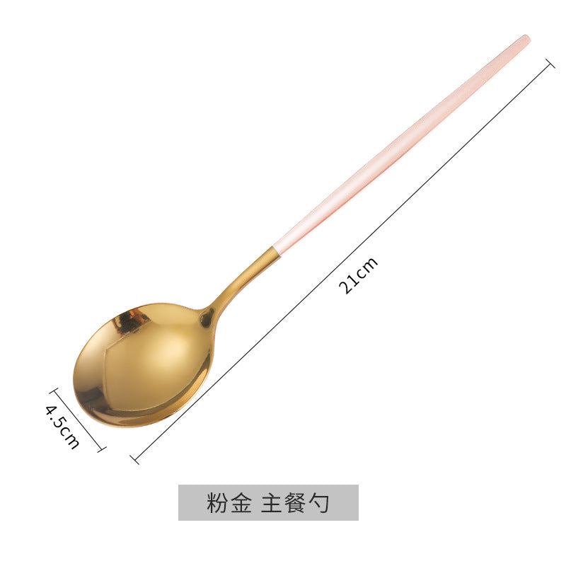 Emerald Gold Cutlery Set - Steak Knife Fork Spoon Chopsticks