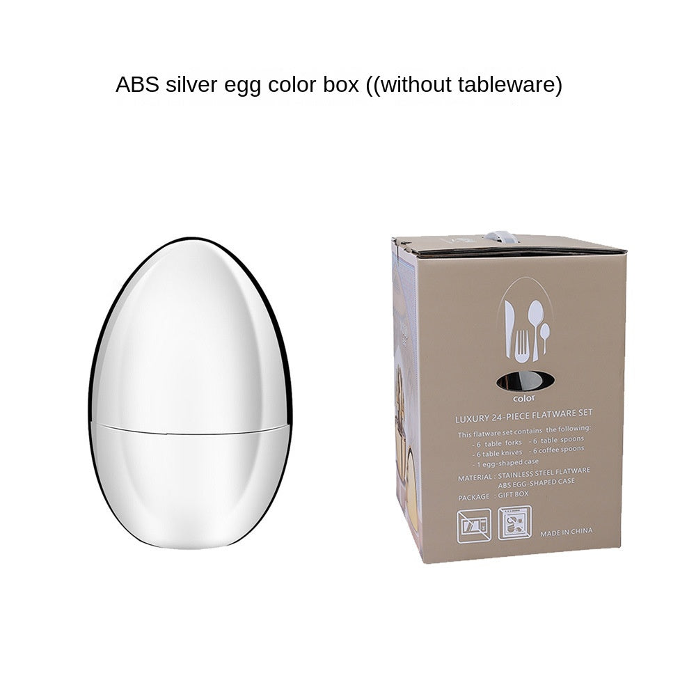 Golden Egg Cutlery Set - 24-Piece Stainless Steel Utensils