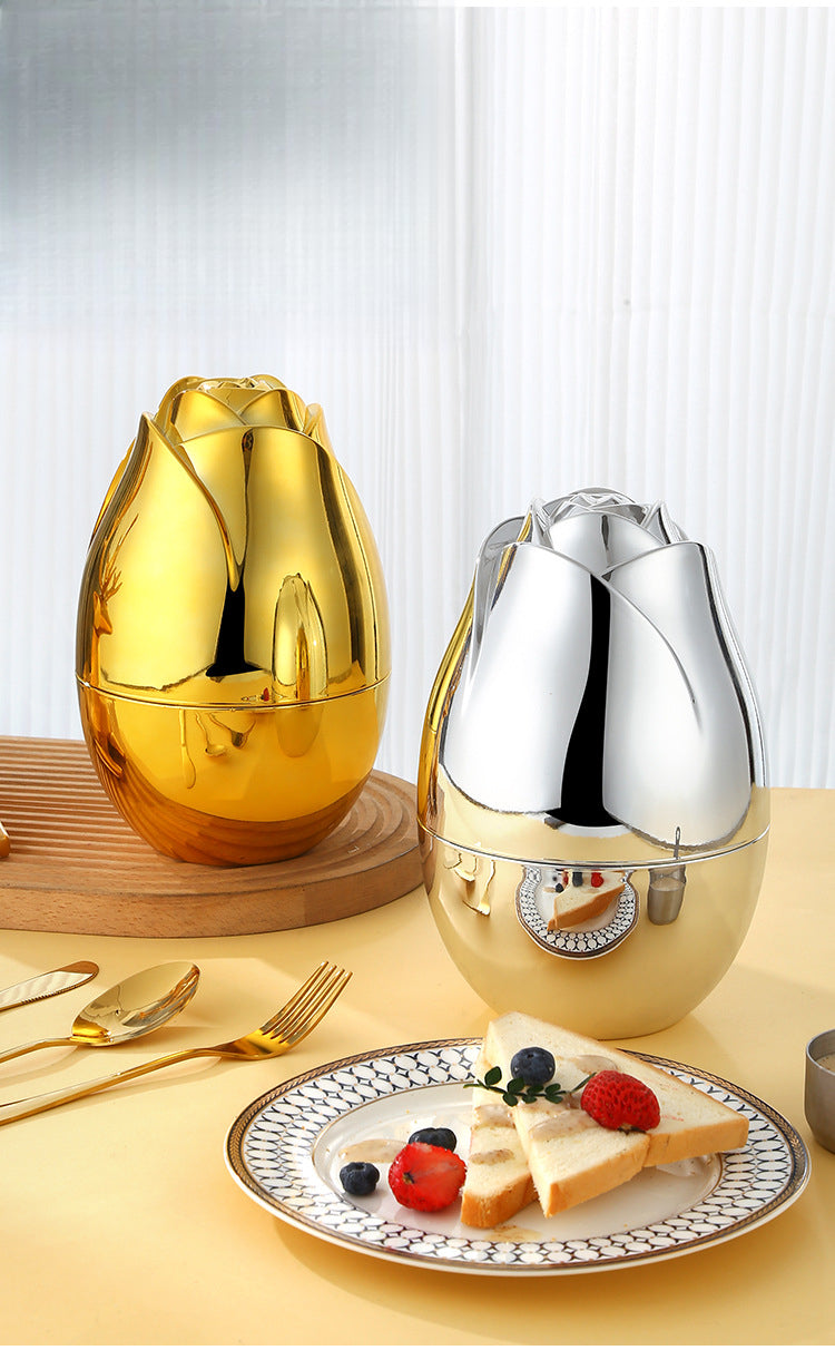 Rose Gold Egg Cutlery Set - 12/24pc Stainless Steel Utensils