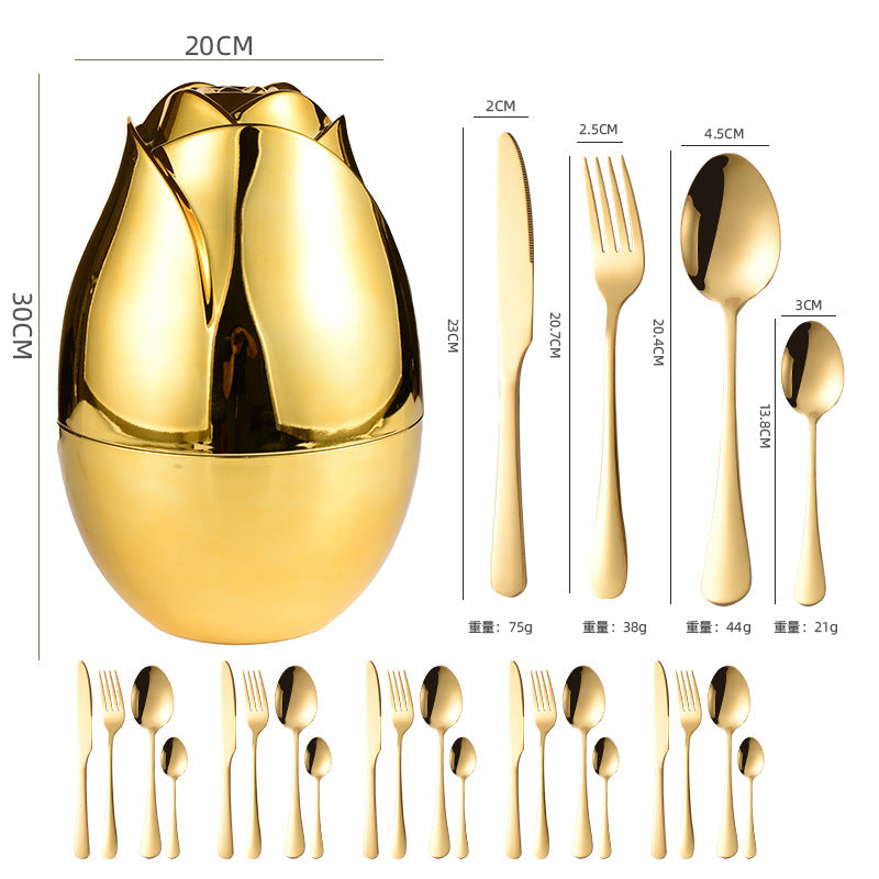 24-Piece Cutlery Set - Luxury Stainless Steel Utensils