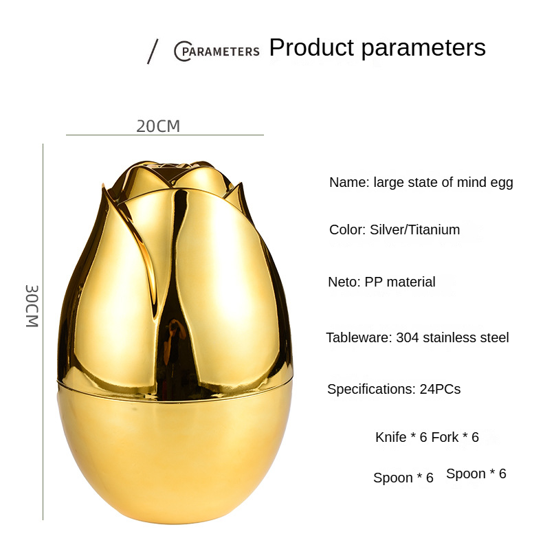 24-Piece Cutlery Set - Luxury Stainless Steel Utensils
