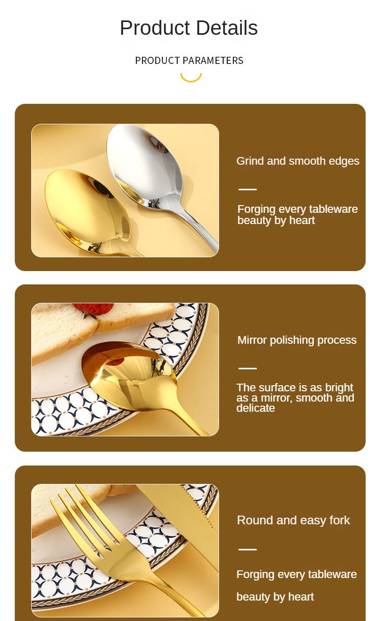 Rose Gold Egg Cutlery Set - 12/24pc Stainless Steel Utensils