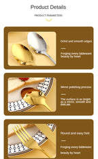 Rose Gold Egg Cutlery Set - 12/24pc Stainless Steel Utensils