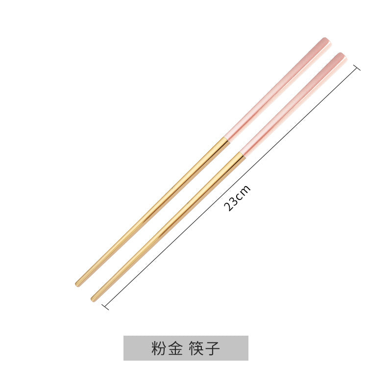 Emerald Gold Cutlery Set - Steak Knife Fork Spoon Chopsticks